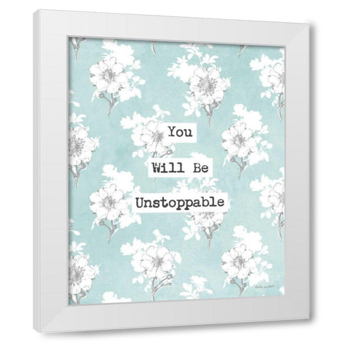 Unstoppable White Modern Wood Framed Art Print by Pertiet, Katie