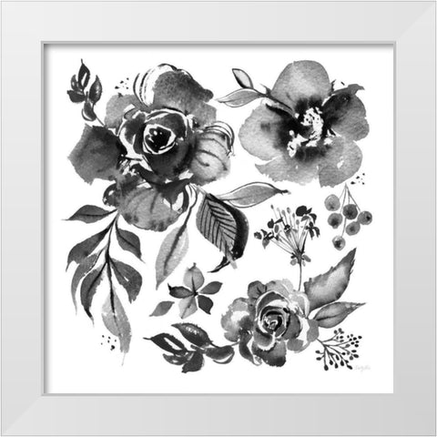 Delft Delight III Black No Words White Modern Wood Framed Art Print by Rice, Kristy