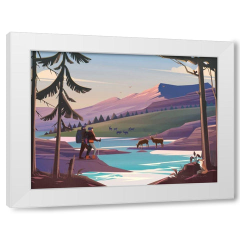 The River White Modern Wood Framed Art Print by Escalante, Omar