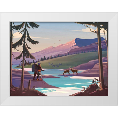 The River White Modern Wood Framed Art Print by Escalante, Omar