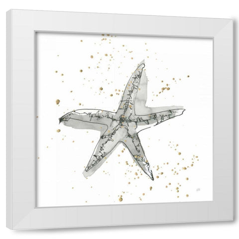 Starfish I White Modern Wood Framed Art Print by Paschke, Chris