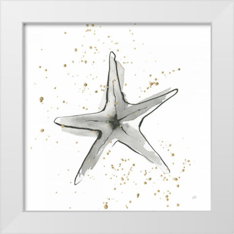 Starfish II White Modern Wood Framed Art Print by Paschke, Chris