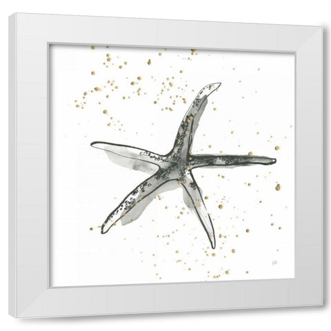 Starfish III White Modern Wood Framed Art Print by Paschke, Chris