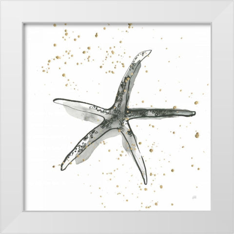 Starfish III White Modern Wood Framed Art Print by Paschke, Chris