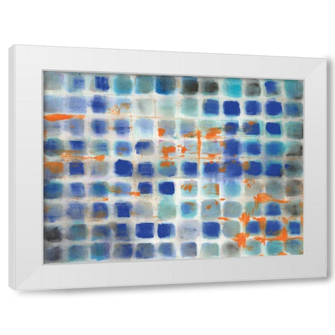 Hip Geometry White Modern Wood Framed Art Print by Nai, Danhui