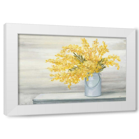 Golden Fall Cuttings White Modern Wood Framed Art Print by Purinton, Julia