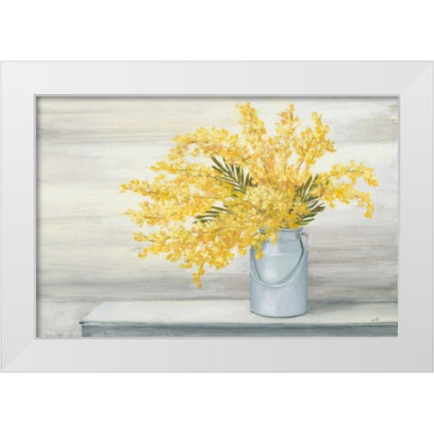Golden Fall Cuttings White Modern Wood Framed Art Print by Purinton, Julia