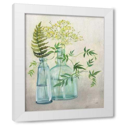 Woodland Greenery I White Modern Wood Framed Art Print by Purinton, Julia