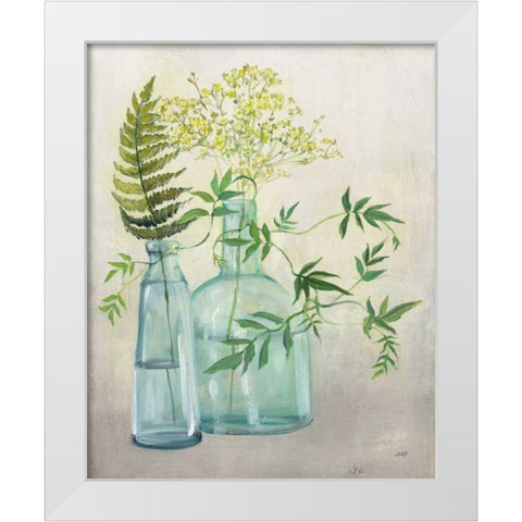 Woodland Greenery I White Modern Wood Framed Art Print by Purinton, Julia