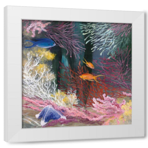 Coastal Reef I White Modern Wood Framed Art Print by Purinton, Julia