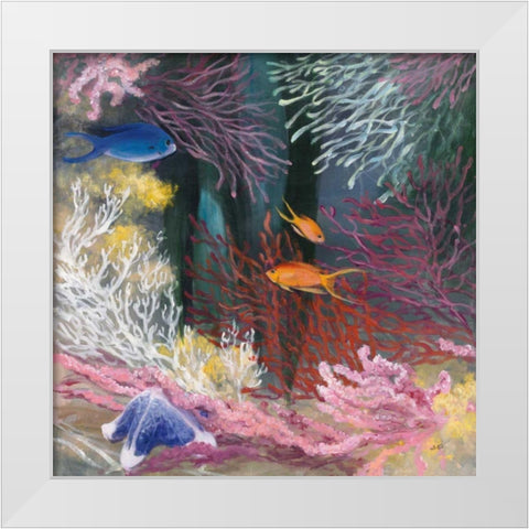 Coastal Reef I White Modern Wood Framed Art Print by Purinton, Julia