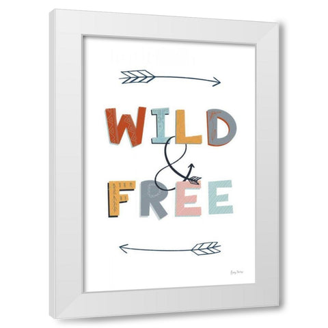 Wild and Free Pastel White Modern Wood Framed Art Print by Thorns, Becky