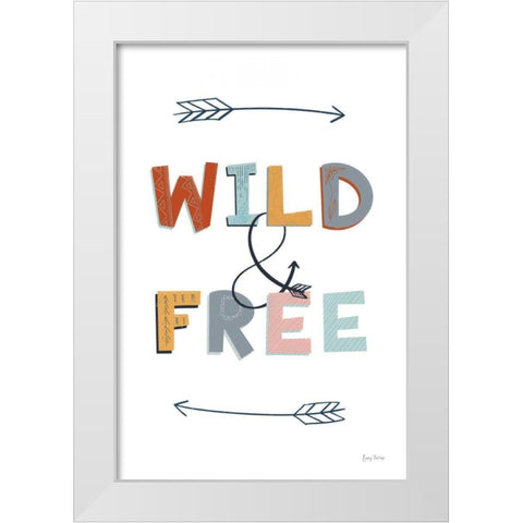 Wild and Free Pastel White Modern Wood Framed Art Print by Thorns, Becky