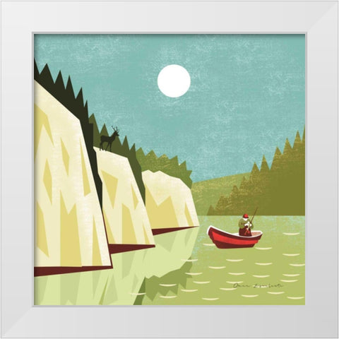 Great Outdoors V White Modern Wood Framed Art Print by Escalante, Omar
