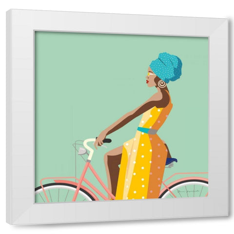 Summer Girl II v2 White Modern Wood Framed Art Print by Escalante, Omar