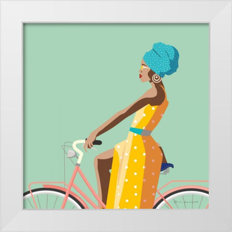 Summer Girl II v2 White Modern Wood Framed Art Print by Escalante, Omar