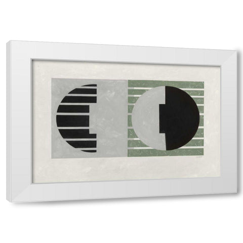 Latitude Sage White Modern Wood Framed Art Print by Schick, Mike