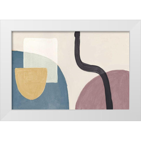 Sandy Balance I Dark White Modern Wood Framed Art Print by Urban, Mary