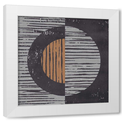 Primitive I Gray White Modern Wood Framed Art Print by Hershey, Moira