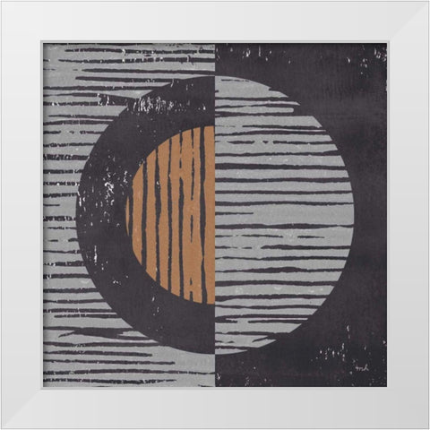 Primitive I Gray White Modern Wood Framed Art Print by Hershey, Moira