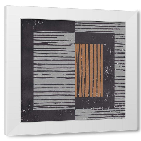 Primitive II Gray White Modern Wood Framed Art Print by Hershey, Moira