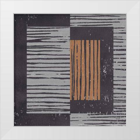 Primitive II Gray White Modern Wood Framed Art Print by Hershey, Moira