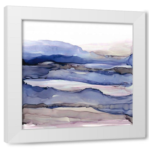 Bluescape IV White Modern Wood Framed Art Print by Paschke, Chris
