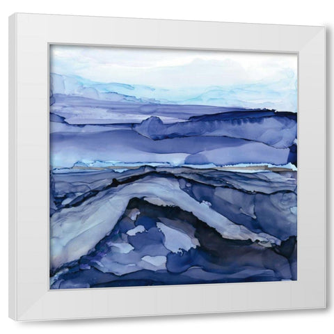 Bluescape V White Modern Wood Framed Art Print by Paschke, Chris