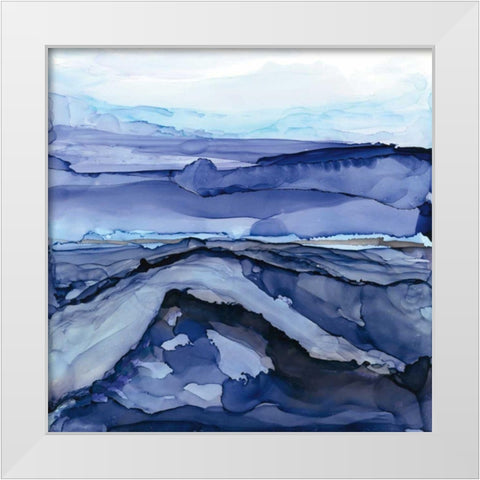 Bluescape V White Modern Wood Framed Art Print by Paschke, Chris