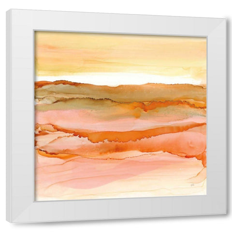 Desertscape I White Modern Wood Framed Art Print by Paschke, Chris