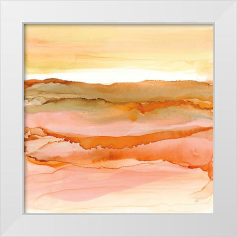 Desertscape I White Modern Wood Framed Art Print by Paschke, Chris