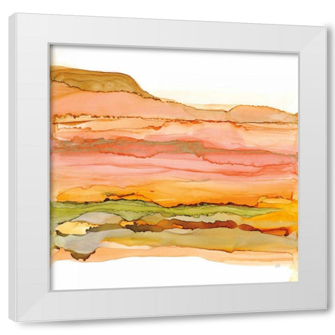 Desertscape III White Modern Wood Framed Art Print by Paschke, Chris