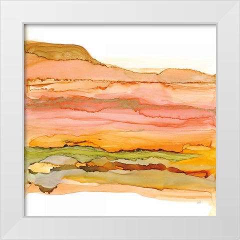 Desertscape III White Modern Wood Framed Art Print by Paschke, Chris