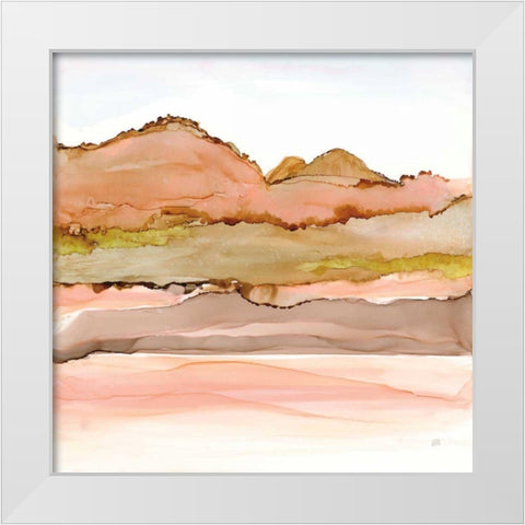 Desertscape IV White Modern Wood Framed Art Print by Paschke, Chris