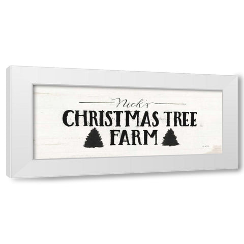 Christmas in the Heartland VI BW White Modern Wood Framed Art Print by Wiens, James