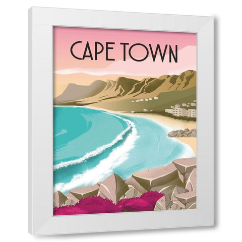 Cape Town South Africa White Modern Wood Framed Art Print by Escalante, Omar