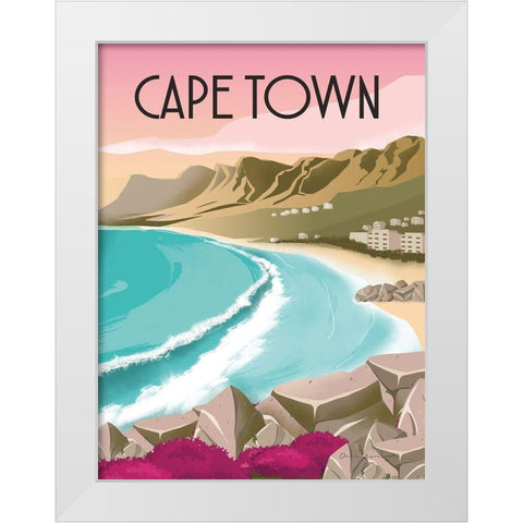 Cape Town South Africa White Modern Wood Framed Art Print by Escalante, Omar