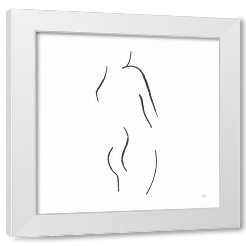 Cheeky I White Modern Wood Framed Art Print by Paschke, Chris