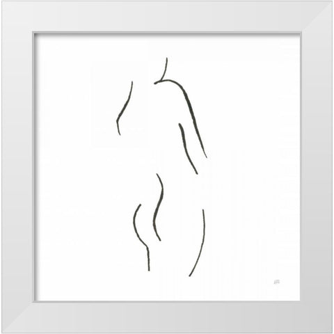 Cheeky I White Modern Wood Framed Art Print by Paschke, Chris