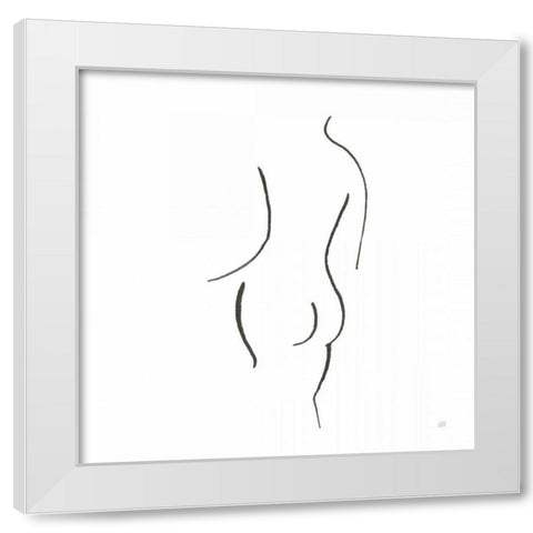 Cheeky II White Modern Wood Framed Art Print by Paschke, Chris