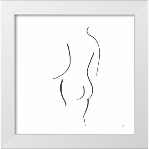 Cheeky II White Modern Wood Framed Art Print by Paschke, Chris