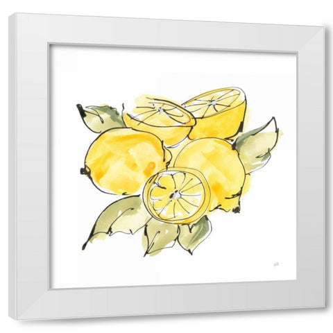 Lemon Still Life IV White Modern Wood Framed Art Print by Paschke, Chris