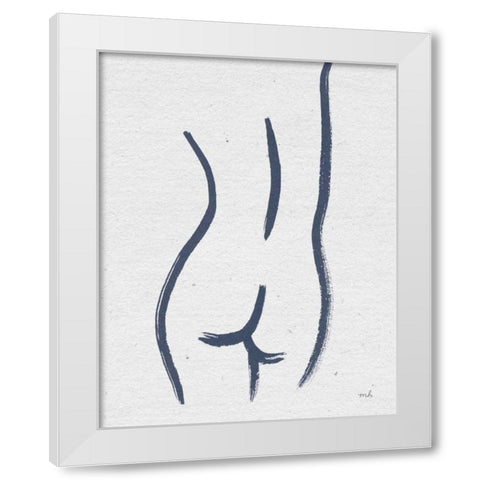 Line Figures V White Modern Wood Framed Art Print by Hershey, Moira