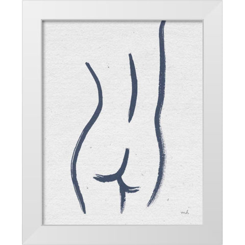 Line Figures V White Modern Wood Framed Art Print by Hershey, Moira