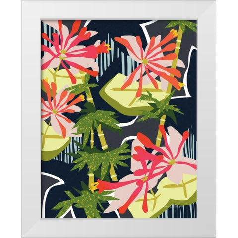 Bamboo Honeysuckle II White Modern Wood Framed Art Print by Gallagher, Megan
