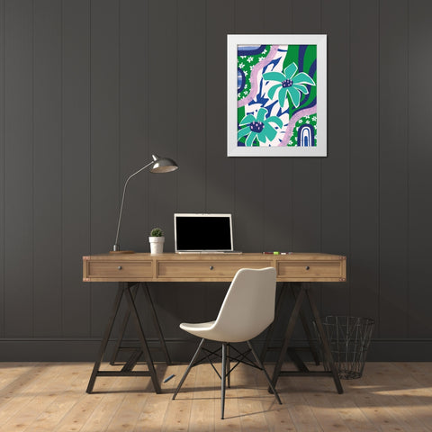 Daisies White Modern Wood Framed Art Print by Gallagher, Megan