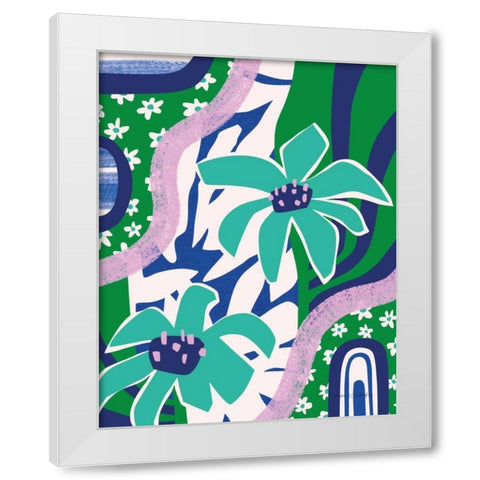 Daisies White Modern Wood Framed Art Print by Gallagher, Megan