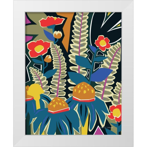 Ferns and Wildflowers II White Modern Wood Framed Art Print by Gallagher, Megan