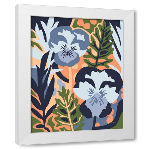 Pansy Pandemic White Modern Wood Framed Art Print by Gallagher, Megan