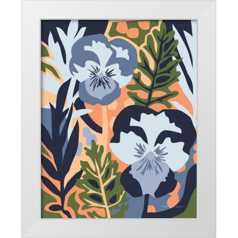 Pansy Pandemic White Modern Wood Framed Art Print by Gallagher, Megan